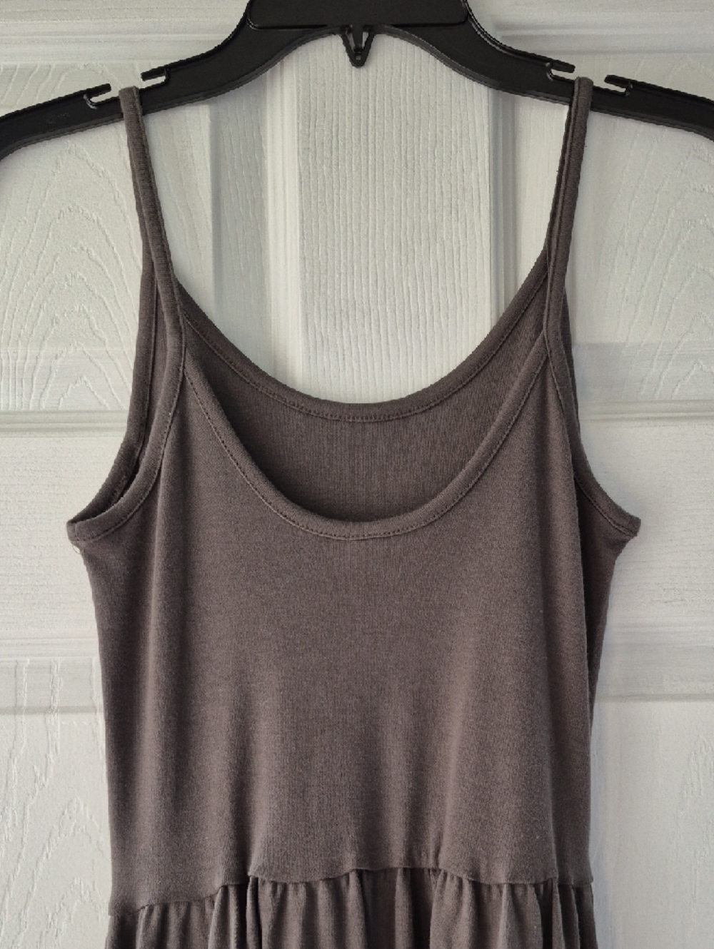 KOTN Taupe Maxi Dress with Spaghetti Straps - Picture 2 of 4